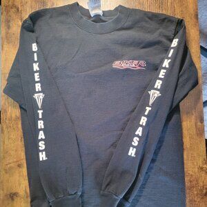 Vintage Biker Trash Does Not Play Well with Others Long Sleeve Tshirt